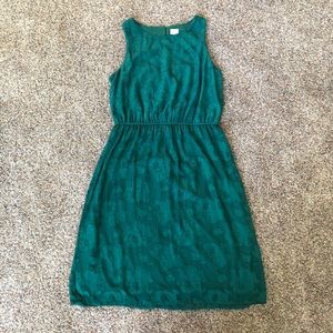 Green Mid calf length business dress